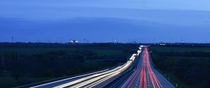 Preview wallpaper road, traffic, evening