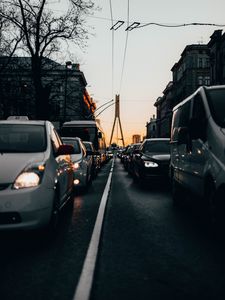 Preview wallpaper road, transportation, traffic jam, traffic, rush hour