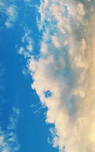 Preview wallpaper road, trees, clouds, nature