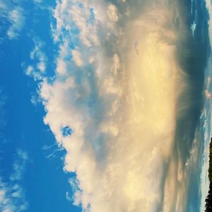 Preview wallpaper road, trees, clouds, nature