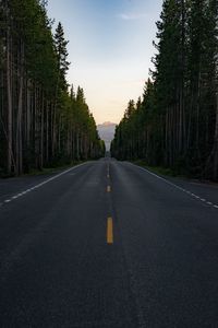 Preview wallpaper road, trees, mountain, peak, nature
