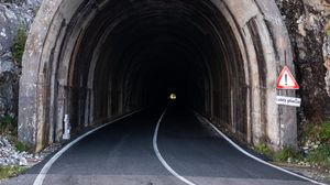 Preview wallpaper road, tunnel, darkness