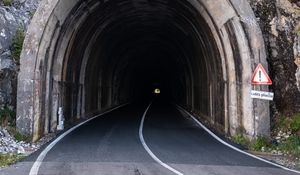 Preview wallpaper road, tunnel, darkness