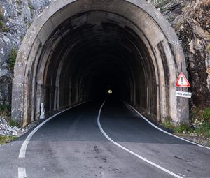 Preview wallpaper road, tunnel, darkness