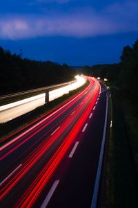 Preview wallpaper road, turn, light, night