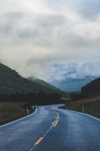 Preview wallpaper road, turn, mountains, nature, landscape