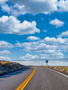 Preview wallpaper road, turn, sea, landscape, nature