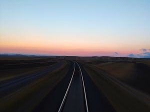 Preview wallpaper road, turn, speed, direction, horizon