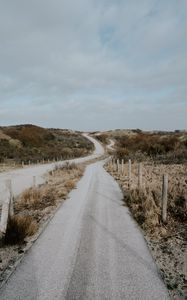 Preview wallpaper road, winding, hills, landscape, nature