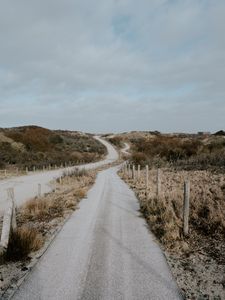 Preview wallpaper road, winding, hills, landscape, nature