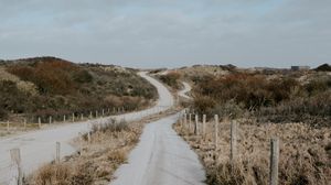 Preview wallpaper road, winding, hills, landscape, nature