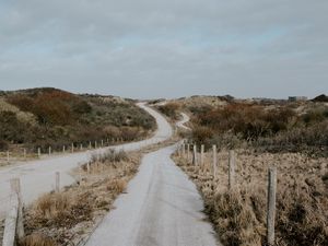 Preview wallpaper road, winding, hills, landscape, nature