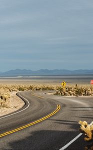 Preview wallpaper road, winding, hills, prairies