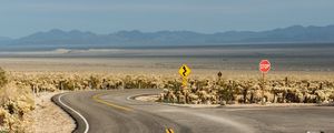 Preview wallpaper road, winding, hills, prairies