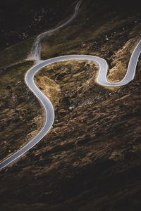 Preview wallpaper road, winding, slope, aerial view