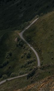 Preview wallpaper road, winding, trees, car