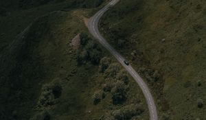 Preview wallpaper road, winding, trees, car