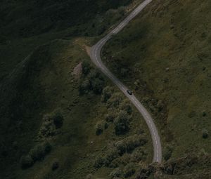 Preview wallpaper road, winding, trees, car