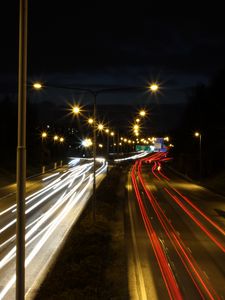 Preview wallpaper roads, lights, freezelight, lanterns, night