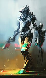 Preview wallpaper robot, cyborg, creature, art