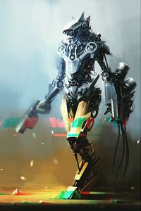 Preview wallpaper robot, cyborg, creature, art