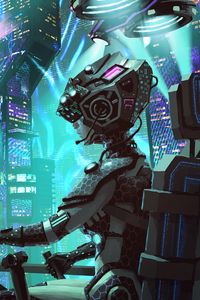Preview wallpaper robot, cyborg, future