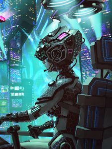Preview wallpaper robot, cyborg, future