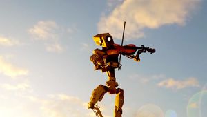 Preview wallpaper robot, violin, musician, machine, retro, art