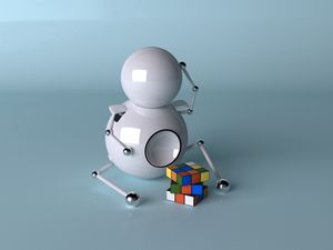 Preview wallpaper robots, cube, rubik