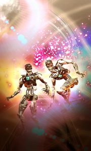 Preview wallpaper robots, cyborgs, futurism, art