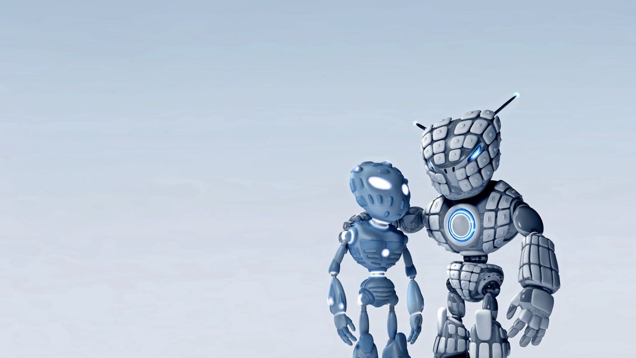 Wallpaper robots, device, background