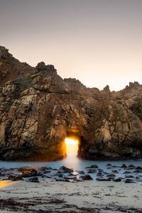 Preview wallpaper rock, arch, beach, landscape, nature