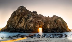 Preview wallpaper rock, arch, beach, landscape, nature