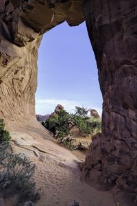 Preview wallpaper rock, arch, tree, nature, view