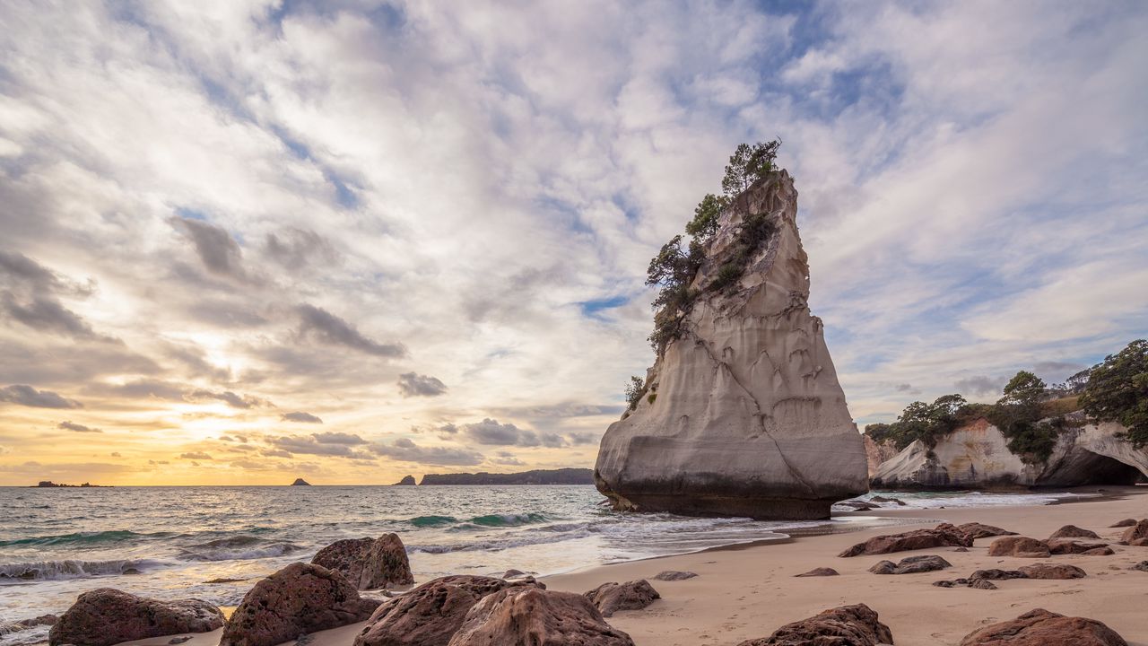 Wallpaper rock, block, sand, beach