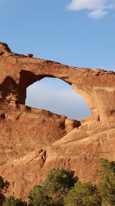 Preview wallpaper rock, canyon, trees, nature