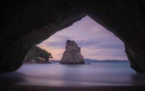 Preview wallpaper rock, cave, water, dark