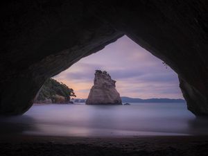 Preview wallpaper rock, cave, water, dark