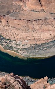 Preview wallpaper rock, cliff, river, plateau, nature, height