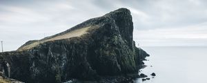 Preview wallpaper rock, cliff, sea, coast, stones, landscape