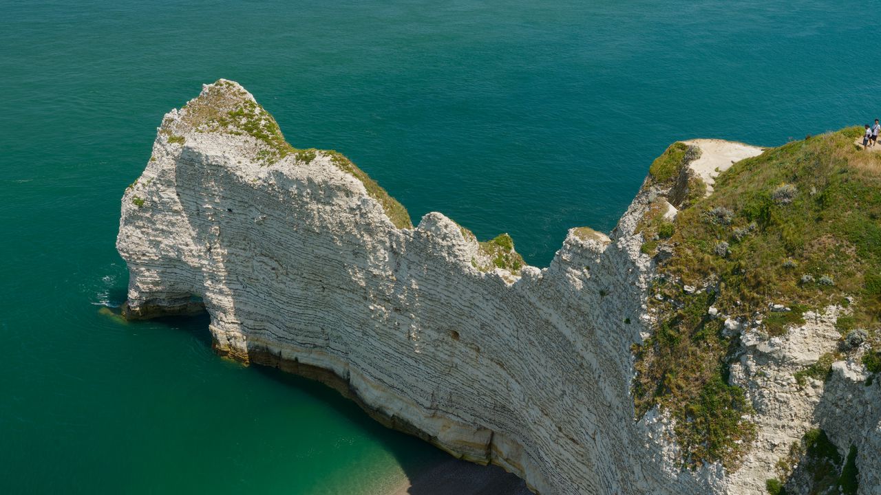 Wallpaper rock, cliff, sea, nature, aerial view, coast