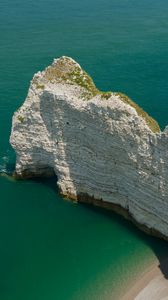 Preview wallpaper rock, cliff, sea, nature, aerial view, coast