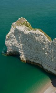 Preview wallpaper rock, cliff, sea, nature, aerial view, coast