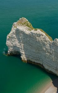 Preview wallpaper rock, cliff, sea, nature, aerial view, coast