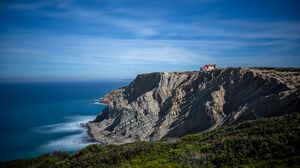 Preview wallpaper rock, cliff, sea, landscape
