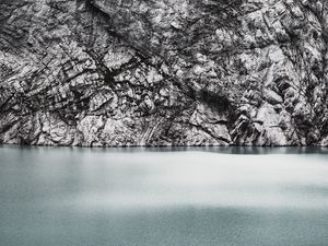 Preview wallpaper rock, cliff, stone, water, shore