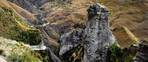 Preview wallpaper rock, cliff, trees, relief, landscape