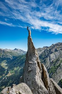 Preview wallpaper rock climber, rock, peak, extreme