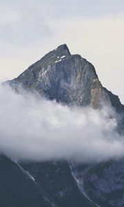Preview wallpaper rock, cloud, landform, peak, height, landscape