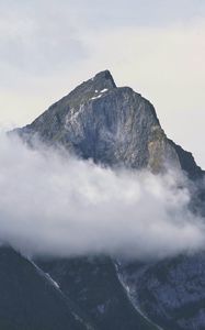 Preview wallpaper rock, cloud, landform, peak, height, landscape